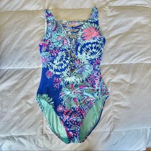 Lilly Pulitzer Isle Lattice bathing suit